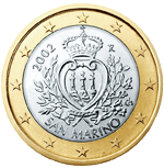 1 Euro San Marino dritto