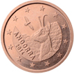 1 eurocent Andorra dritto