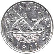 10 centesimi Malta prima serie dritto