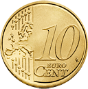 10 eurocent Italia seconda serie verso