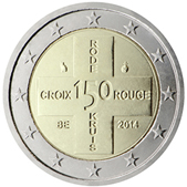 2 Euro Commemorativo Belgio 2014 - Anniversario Croce Rossa belga