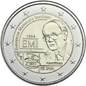 2 Euro Commemorativo Belgio 2019 - Anniversario Istituto Monetario Europeo