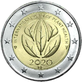 2 Euro Commemorativo Belgio 2020 - Anno internazionale salute delle piante