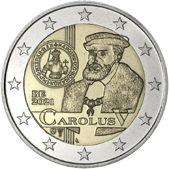 2 Euro Commemorativo Belgio 2021 - Anniversario ordinanza del secondo periodo di emissione di monete durante il regno di Carlo V