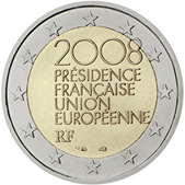 2 Euro Commemorativo Francia 2008