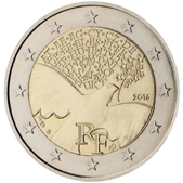 2 Euro Commemorativo Francia 2015 - 70 anni di pace in Europa