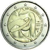 2 Euro Commemorativo Francia 2017 - Anniversario Nastro Rosa