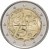 2 Euro Commemorativo Francia 2021 - Anniversario Unicef