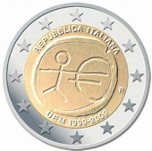 2 Euro Commemorativo Italia 2009 Unione Economica e Monetaria