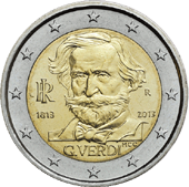 2 Euro Commemorativo Italia 2013 - Giuseppe Verdi