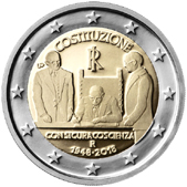 2 Euro Commemorativo Italia 2018 - Anniversario Costituzione