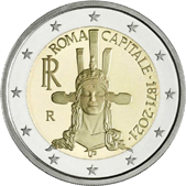 2 Euro Commemorativo Italia 2021 - Anniversario di Roma Capitale