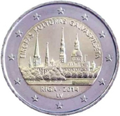 2 Euro Commemorativo Lettonia 2014