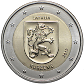 2 Euro Commemorativo Lettonia 2017 - Curlandia