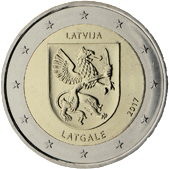 2 Euro Commemorativo Lettonia 2017 - Letgallia