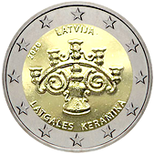 2 Euro Commemorativo Lettonia 2020 - Ceramica della Letgallia