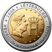 2 Euro Commemorativo Lussemburgo 2004