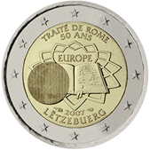 2 Euro Commemorativo Lussemburgo 2007 - Anniversario Trattati di Roma