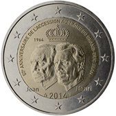 2 Euro Commemorativo Lussemburgo 2014