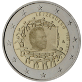 2 Euro Commemorativo Lussemburgo 2015 - Bandiera Europea