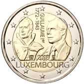 2 Euro Commemorativo Lussemburgo 2018 - Anniversario morte Granduca Guillaume I