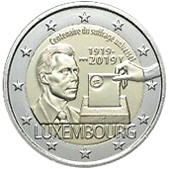 2 Euro Commemorativo Lussemburgo 2019 - Anniversario suffragio universale