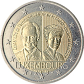2 Euro Commemorativo Lussemburgo 2019 - Anniversario ascesa al trono Granduchessa Charlotte