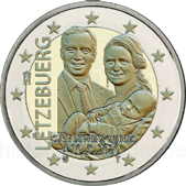 2 Euro Commemorativo Lussemburgo 2020 - Nascita principe ereditario Charles