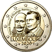 2 Euro Commemorativo Lussemburgo 2020 - Anniversario nascita principe Henri