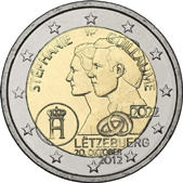 2 Euro Commemorativo Lussemburgo 2022 - Anniversario nozze granduchi ereditari