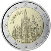 2 Euro Commemorativo Spagna 2012 - Cattedrale di Burgos