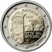 2 Euro Commemorativo Vaticano 2020 - Anniversario morte Raffaello Sanzio
