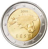 2 Euro Estonia dritto