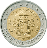 2 Euro Città del Vaticano Sede Vacante 2005 dritto