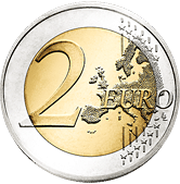 2 Euro Lussemburgo verso
