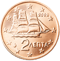 2 eurocent Grecia dritto