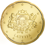 20 eurocent Lettonia dritto