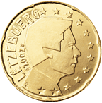 20 eurocent Lussemburgo dritto