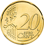 20 eurocent Belgio verso