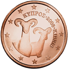 5 eurocent Cipro dritto