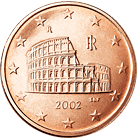 5 eurocent Italia dritto