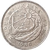 50 centesimi Malta seconda serie dritto