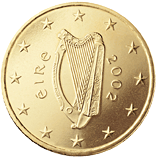 50 eurocent Irlanda dritto