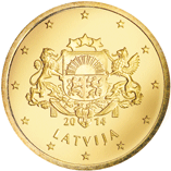 50 eurocent Lettonia dritto