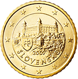 50 eurocent Slovacchia dritto