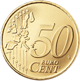 50 eurocent Lussemburgo verso 1 serie