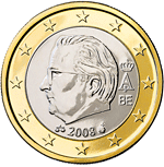 1 Euro Belgio Re Alberto seconda serie dritto