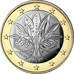 1 Euro France obverse 3rd type