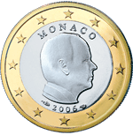 1 Euro Monaco Principe Alberto dritto