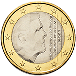 1 Euro Olanda Re Guglielmo Alessandro dritto